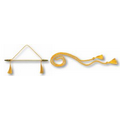 Gold Banner Hanging Cords (24")